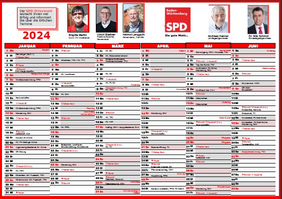 SPD Jahreskalender 2024